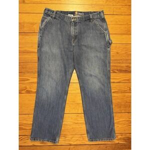 Carhartt Jeans 40X30 Blue Men's Relaxed Fit Carpenter Denim Pants 103327-966